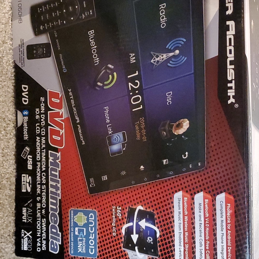 BRAND NEW ..STILL IN BOX  **POWER ACOUSTIK  DVD MULTIMEDIA  2 -DIN DVD/CD  -MULT
